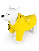 Casaco Pet Amarelo Moletom Peluciado com tiras autocolantes e Passa Guia PP ao GG Casaco Pet Amarelo Moletom Peluciado com tiras autocolantes e Passa Guia PP ao GG