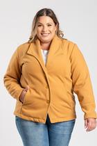 Casaco Plus Size Feminino de Lã Batida