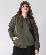 Casaco Plus Size Feminino Moletom Capuz Marisa Verde