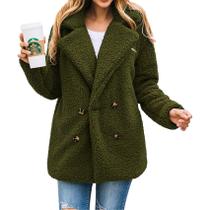 Casaco PRETTYGARDEN Estilo Dois Verde Oversized Quente - XL