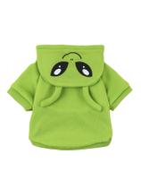 Casaco quente com capuz para cães QWINEE Alien verde médio