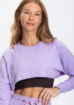 Casaco rio yoga cropped rioelastic lavanda rio yoga