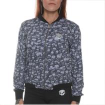 Casaco skull cinza - black skull - clothing (g)