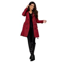Casaco Sobretudo Elegante Detalhe Bolso Trench Coat Forrado Casaco Sobretudo Elegante Detalhe Bolso Trench Coat Forrado
