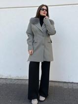 Casaco Sobretudo Feminino Importado Lã batida com Pelo Casaco Sobretudo Feminino Importado Lã batida com Pelo