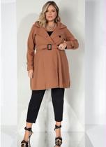 Casaco Sobretudo Plus Size Feminino Elegante Inverno Grandes