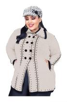 Casaco Sobretudo Plus Size Tricot Feminino Grosso Frio