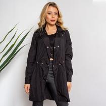 Casaco susie parka casual com botões feminino