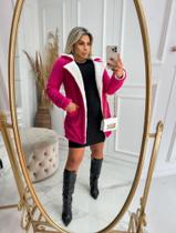 Casaco ted dupla face