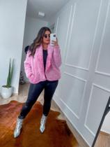 Casaco ted rosa tamanho M Pi23-043