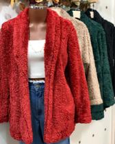 Casaco Teddy comprido