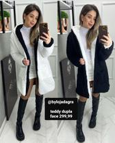 Casaco teddy dupla face