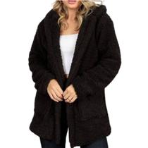 Casaco Teddy Feminino Preto Branco Bege Blusa de Frio Feminina Pelinho Jaqueta Ted Moda Inverno Blogueira - CONTRAMÃO.SP