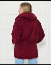 Casaco Teddy Feminino Teddy cor vinho