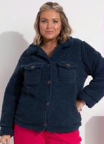 Casaco Teddy Plus Size Feminino Tendência Inverno Quentinho