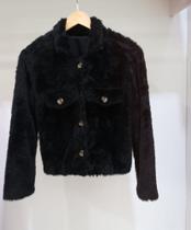 Casaco teddy preto tam m Casaco teddy preto tam m
