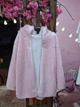 Casaco tedy dupla face com touca