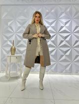 Casaco trench coat de lã Casaco trench coat de lã
