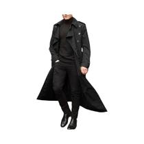 Casaco Trench Fino Masculino Estilo Britânico Com Epaulettes, Jaqueta De Primavera Designer