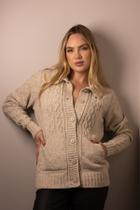 Casaco Tricô Sob a Luz da Lua Off White