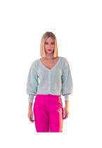 Casaco Tricot Ana Gonçalves Joana Verde Agua