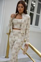 Casaco tricot logo maria gueixa