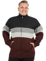 Casaco Tricot Plus Size Masculino Anistia Aberto Três Cores Casaco Tricot Plus Size Masculino Anistia Aberto Três Cores