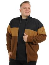 Casaco Tricot Plus Size Masculino Anistia Aberto Três Cores
