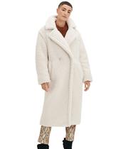 Casaco UGG Gertrude Long Teddy para mulheres, branco de inverno, tamanho 1X