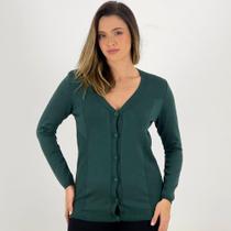 Casaco Via Tricot Cardigan com Botão Feminino