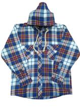 Casaco Xadrez com Capuz - Tipo Camisa Flanelada Infantil Unissex
