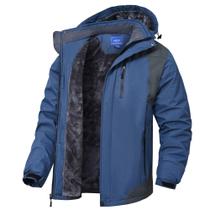 Casacos masculinos de inverno Rapoo, jaquetas de inverno para homens, impermeáveis, corta-vento, lã, snowboard, esqui, neve, casacos casuais isolados, casacos masculinos, azul marinho, 3GG