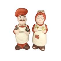 Casal Cozinheiro Vovo PORTA COLHER PAU cor Ferrugem Ceramica