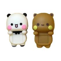 Casal De Bonecos De Urso Panda De Desenho Animado Fofo (2 Peças) Para Decoração De Tela De Celular E Casal De Bonecos De Urso Panda De Desenho Animado Fofo (2 Peças) Para Decoração De Tela De Celular E
