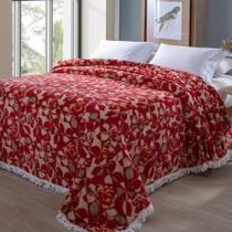 Casal de Chenille Madrigal Canelada com Franjas Jolitex Original 2,20 x 2,40m - Jolitex Ternille