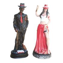 Casal de Malandros Em Resina Zé e Maria Navalha Casal de Malandros Em Resina Zé e Maria Navalha