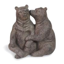 Casal de Ursos Rústico Decorativo 22x22cm