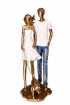 Casal Decorativo Com Pet - 27cm - Espressione Casal Decorativo Com Pet - 27cm - Espressione