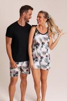 Casal Short Masculino + Macacão Coqueiros