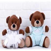 Casal urso tedde pajem verde agua daminha branca padrao