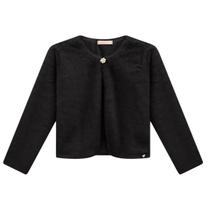 Casaqueto Kukiê Em Pelo Liso Preto Inverno
