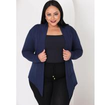 Casaquinho Cardigan Meia Estação Manga Longa Feminina