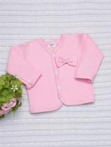 Casaquinho com Laço Toque Suave Malha 100 Algodão Conforto e Elasticidade Rosa Casaquinho com Laço Toque Suave Malha 100 Algodão Conforto e Elasticidade Rosa