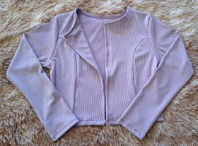 Casaquinho Curto Feminino Manga longa blazer