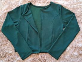 Casaquinho Curto Feminino Manga longa blazer