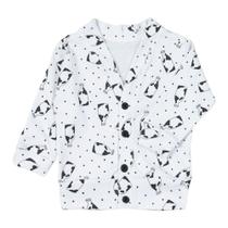 Casaquinho de bebê minimalista milk branco