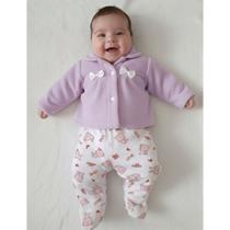 Casaquinho em Soft para Bebê Feminino Quentinho Macio Confortável Ideal para Dias Frios