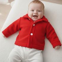 Casaquinho em Soft para Bebê Masculino Quentinho Macio Confortável Ideal para Dias Frios