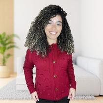 Casaquinho Feminino Tricot Modal Elegante Casaco Moda Chique Passeio Festa Trabalho