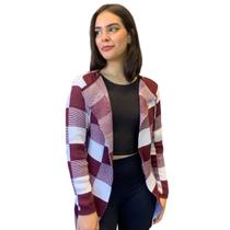Casaquinho Kimono Cardigan Feminino Tricot Trancinha Inverno